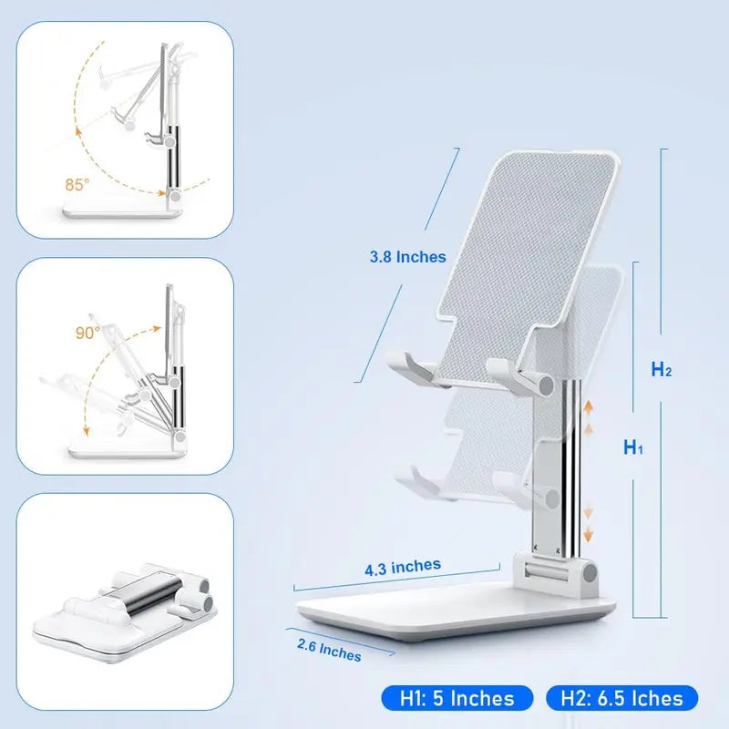 A fully foldable universal mobile phone stand