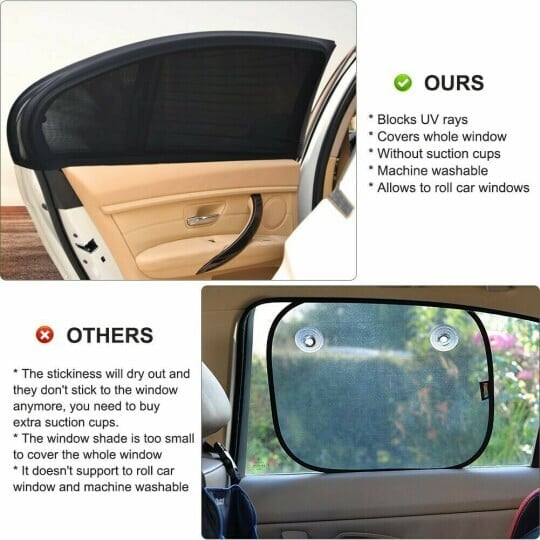 Universal car window screens (2pack)