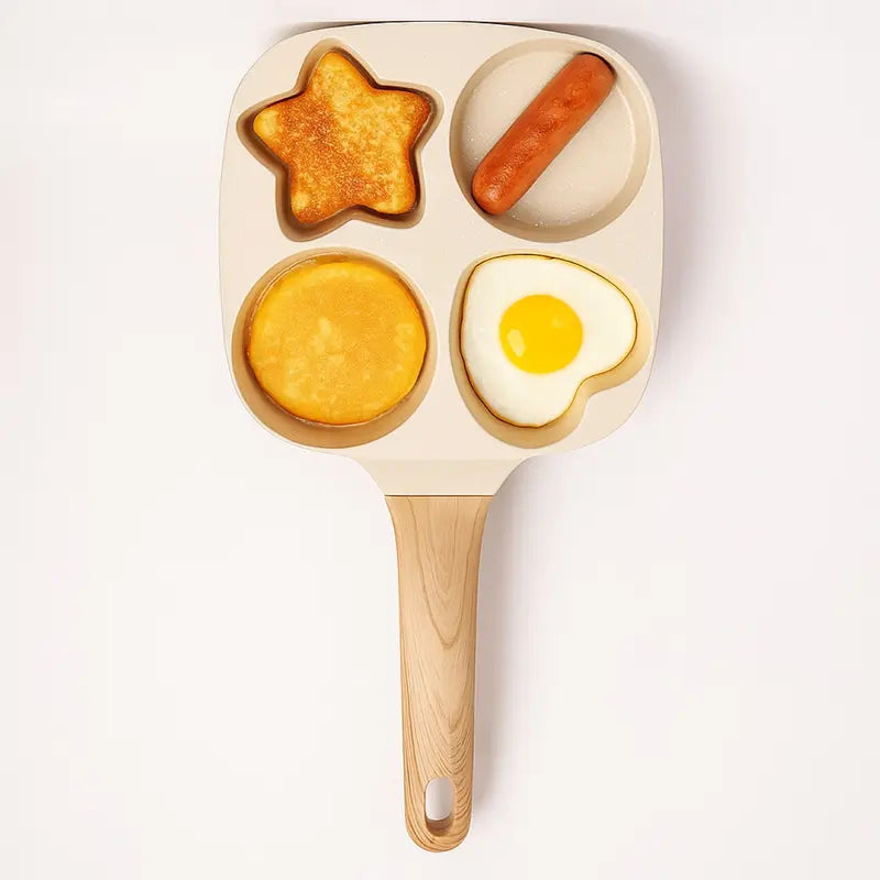 Home-use thin pancake pan, four-hole egg frying wonder tool