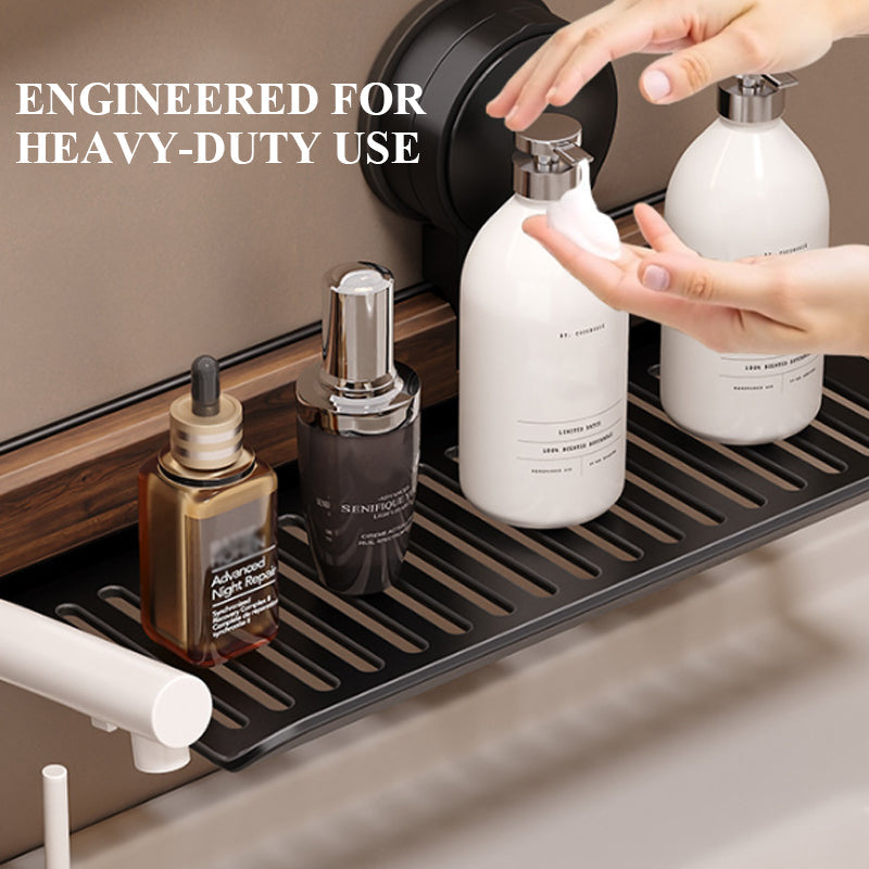 🔥Time-limited Special 50% OFF🎉 Walnut Suction Cup Bathroom Shelf