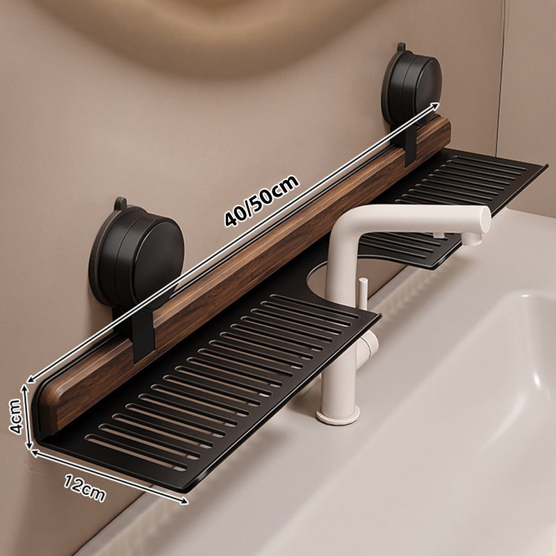 🔥Time-limited Special 50% OFF🎉 Walnut Suction Cup Bathroom Shelf