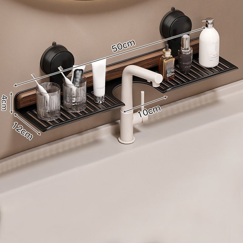 🔥Time-limited Special 50% OFF🎉 Walnut Suction Cup Bathroom Shelf