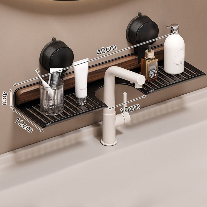 🔥Time-limited Special 50% OFF🎉 Walnut Suction Cup Bathroom Shelf