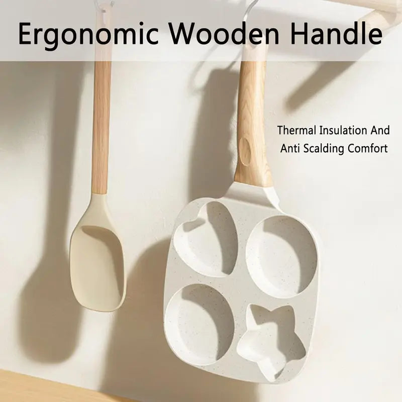 Home-use thin pancake pan, four-hole egg frying wonder tool