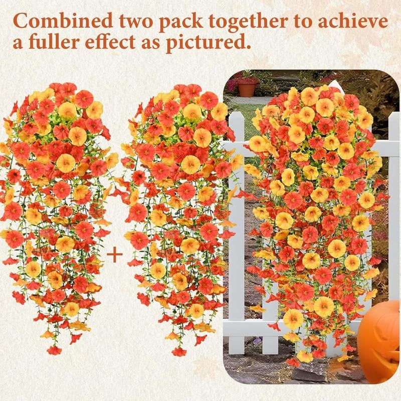 UV Resistant Hanging Morning Glory for Fall Decor