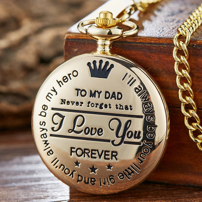 🔥To My Son Quartz Pocket Chain Watch🔥