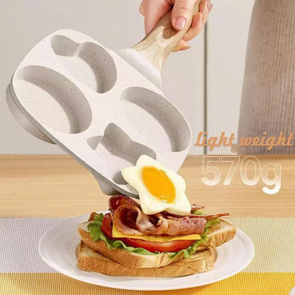 Home-use thin pancake pan, four-hole egg frying wonder tool