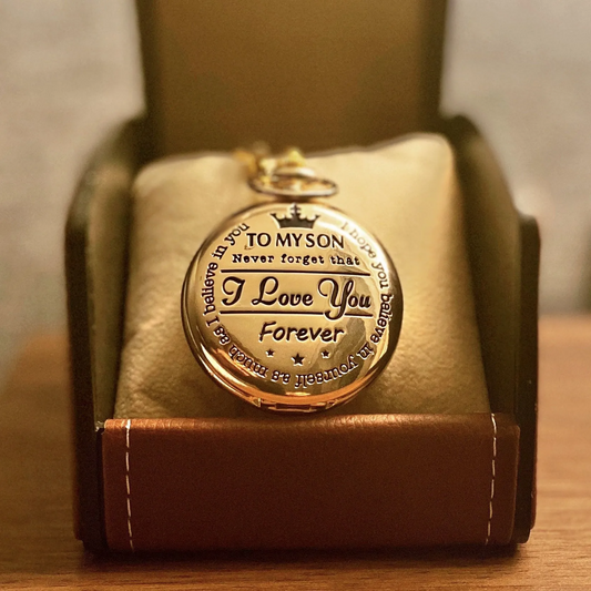 🔥To My Son Quartz Pocket Chain Watch🔥