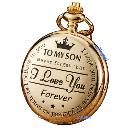 🔥To My Son Quartz Pocket Chain Watch🔥