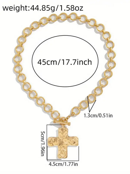 ✨ Chic Cross Necklace — Retro Vibes for Every Party 🎈