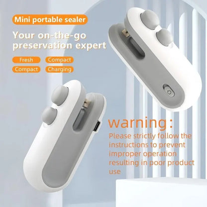 Mini sealing machine for portable plastic bags