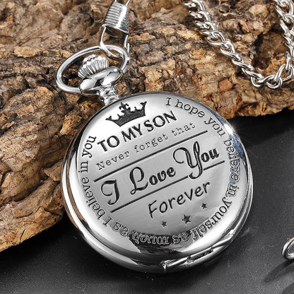 🔥To My Son Quartz Pocket Chain Watch🔥