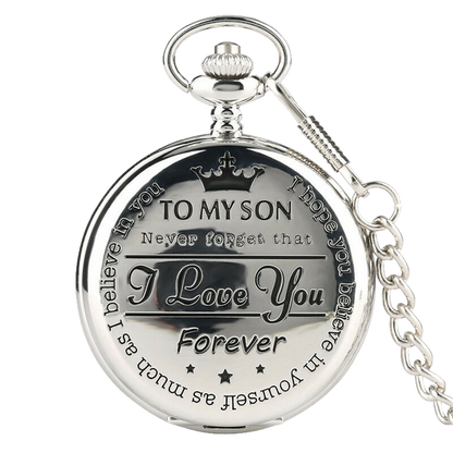 🔥To My Son Quartz Pocket Chain Watch🔥