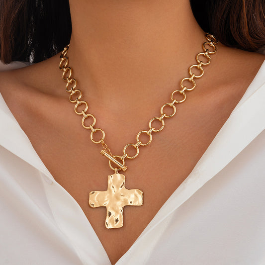 ✨ Chic Cross Necklace — Retro Vibes for Every Party 🎈