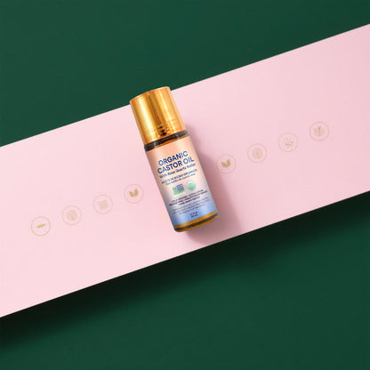 🏆#1 Best Seller ⏰Organic Golden Castor Oil Roll-On with Rose Quartz