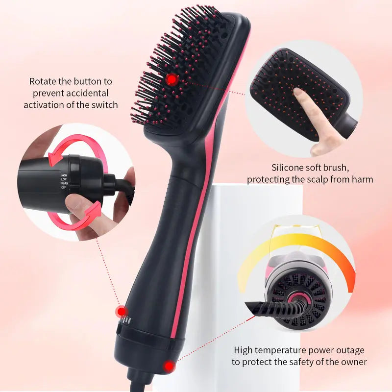 Two-in-One Hot Air Combining Wet and Dry Hair Drying and Straightening Hair