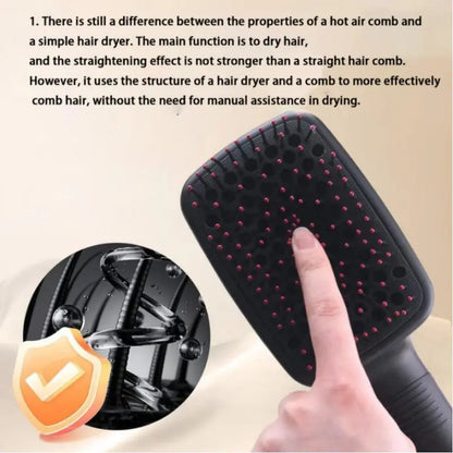 Two-in-One Hot Air Combining Wet and Dry Hair Drying and Straightening Hair
