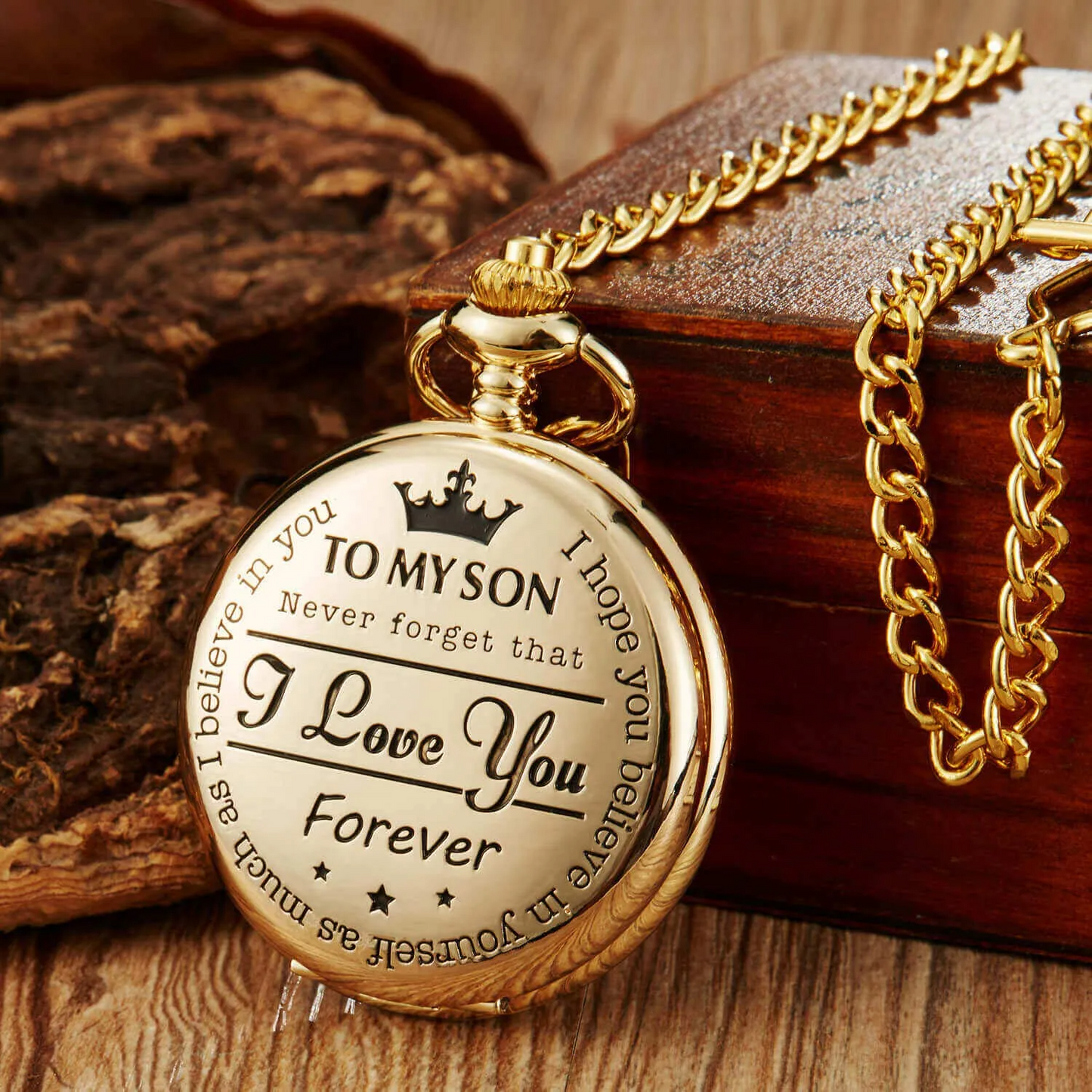 🔥To My Son Quartz Pocket Chain Watch🔥