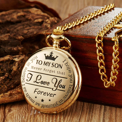 🔥To My Son Quartz Pocket Chain Watch🔥