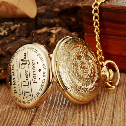 🔥To My Son Quartz Pocket Chain Watch🔥