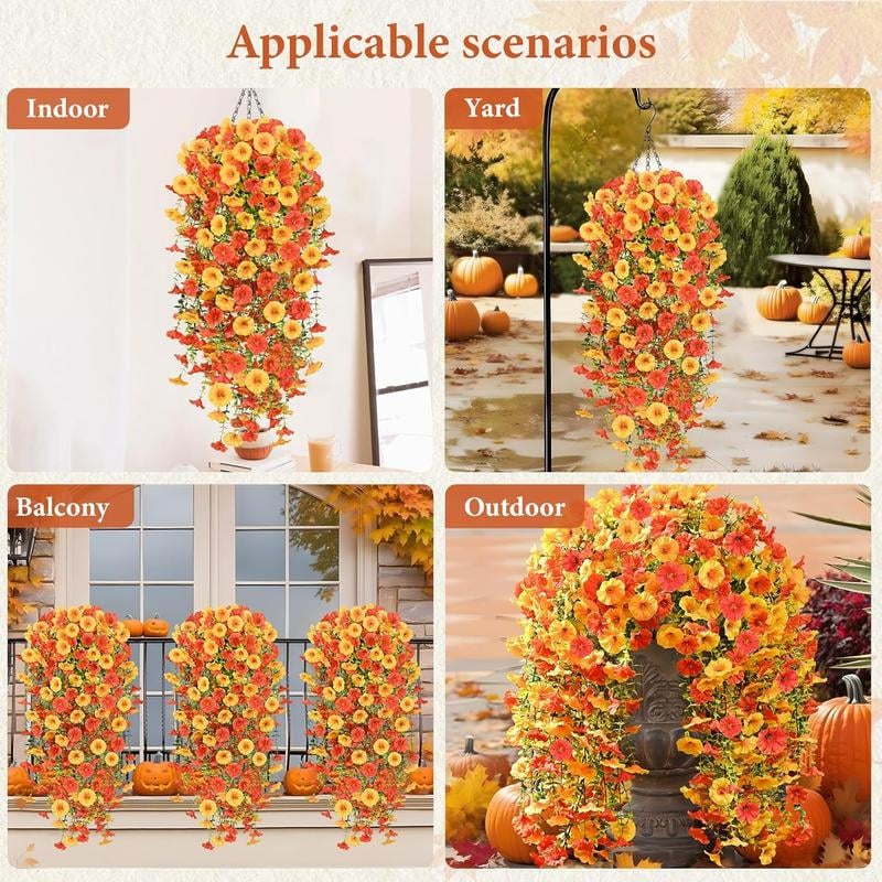 UV Resistant Hanging Morning Glory for Fall Decor