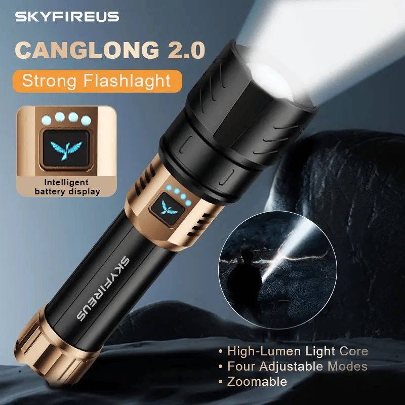SKYFIRE 1097: Unleash Extreme Brightness | 1000+ Ft Beam, Super Long Runtime for Camping & Adventures(Buy 2 Free shipping)