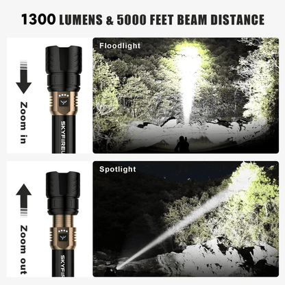 SKYFIRE 1097: Unleash Extreme Brightness | 1000+ Ft Beam, Super Long Runtime for Camping & Adventures(Buy 2 Free shipping)