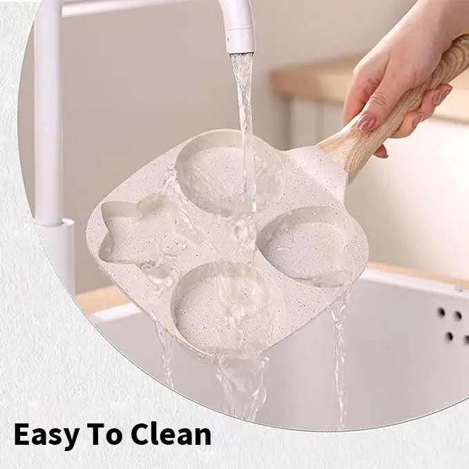 Home-use thin pancake pan, four-hole egg frying wonder tool