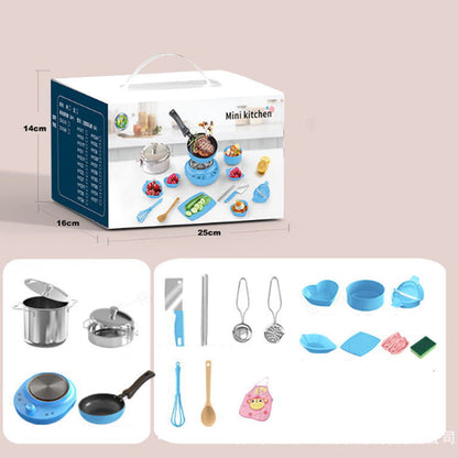 Children's Real Cooking Mini Kitchen Toys - 22 PCS Set